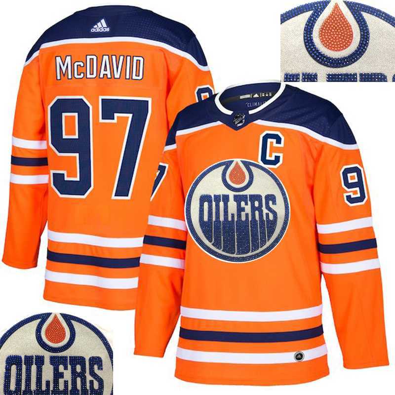Oilers #97 McDavid Orange With Special Glittery Logo Adidas Jersey,We sell and wholesale Oilers #97 McDavid Orange With Special Glittery Logo Adidas Jersey on line form chian!